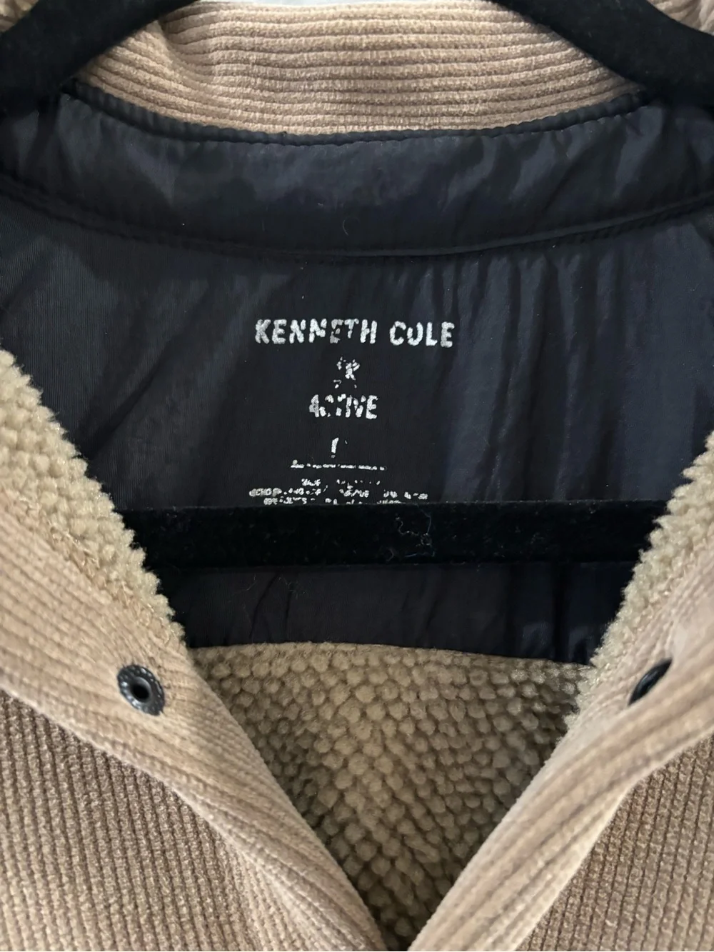 Kenneth Cole Tan Fleece Shirt Jacket